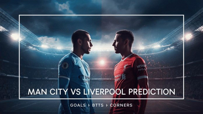Manchester City vs Liverpool Prediction (Goals, Corners, BTTS)
